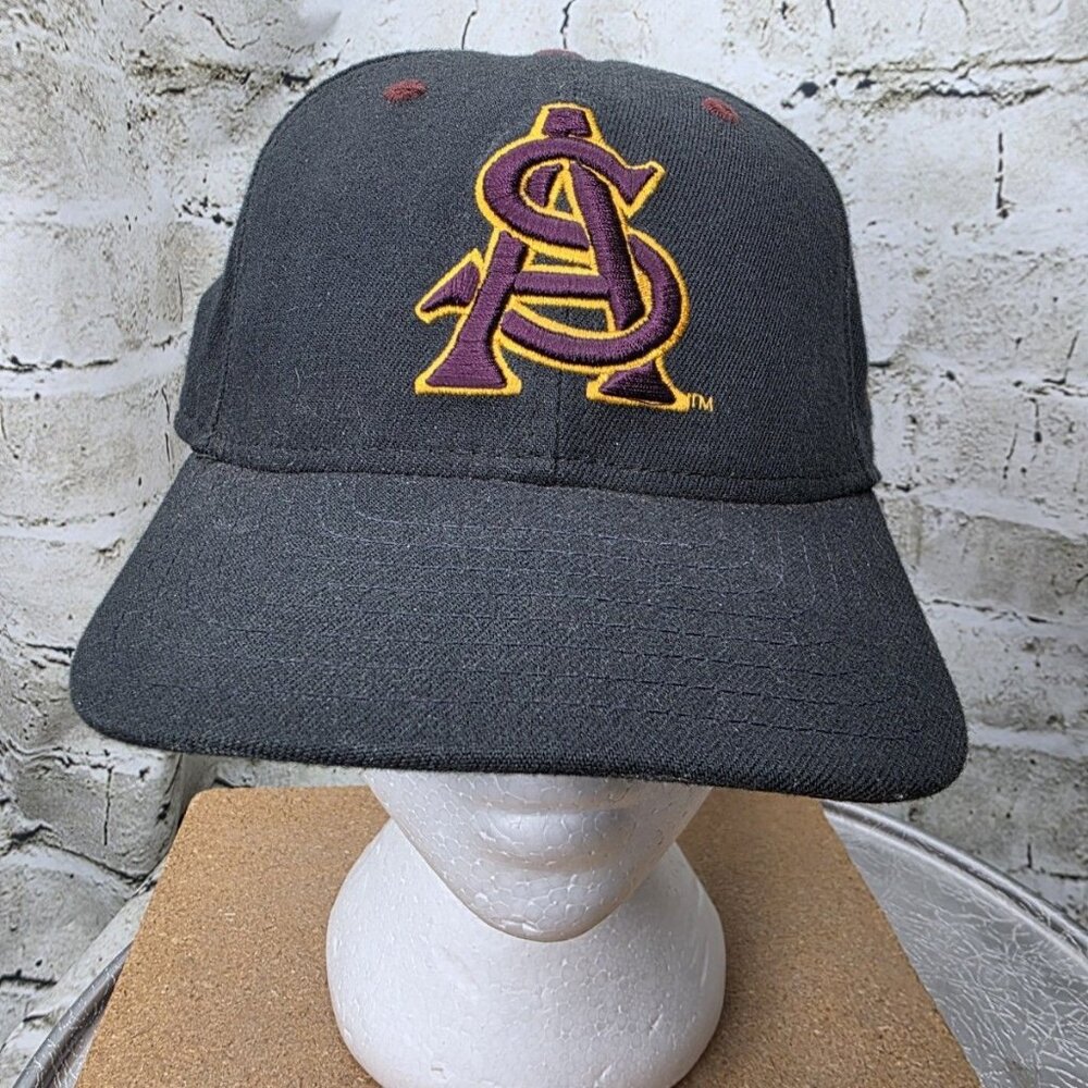 Arizona State Sun Devils Hat Cap Black Fitted Size 7.25 ASU NCAA College Wool